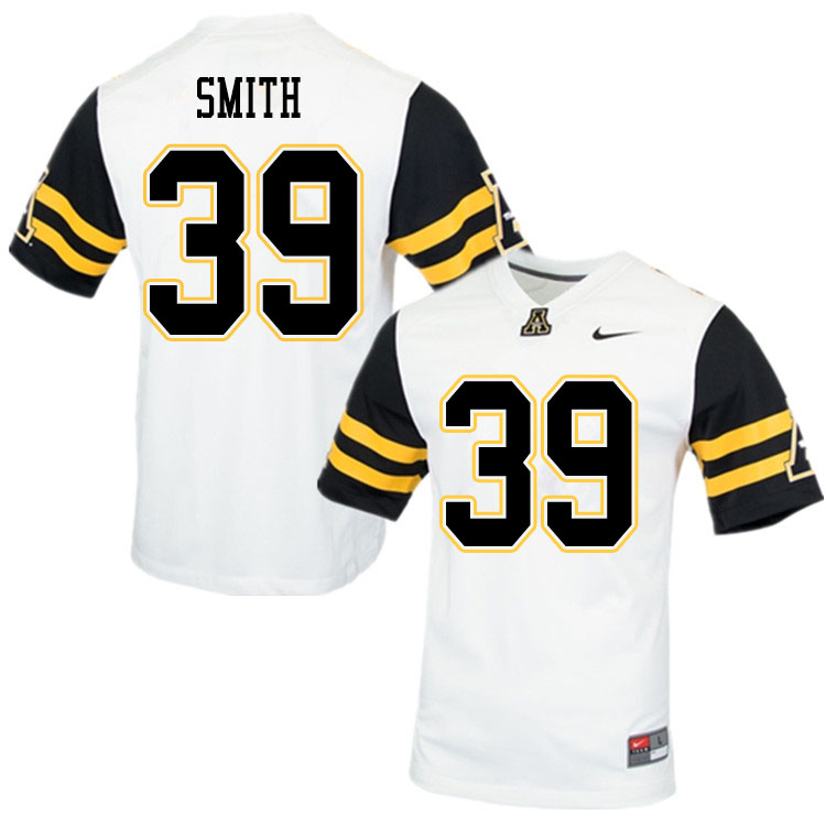 Men #39 Rodney Smith Appalachian State Mountaineers College Football Jerseys Sale-White - Click Image to Close